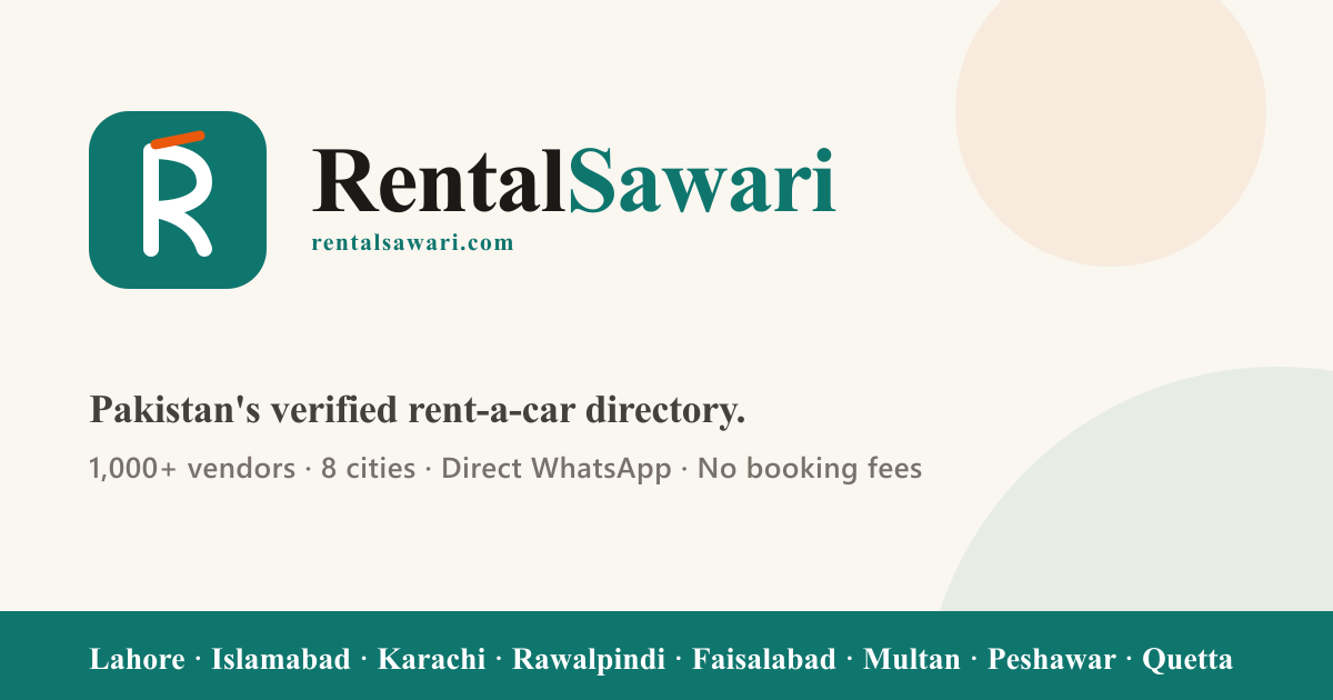 Car Rent Pk Query Rent a Car in Pakistan · 1,400+ Verified Vendors · RentalSawari